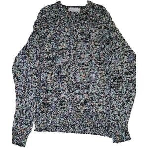 Christopher Fischer For Saks Men Cable Knit Linen Cotton Sweater Sz L Winter